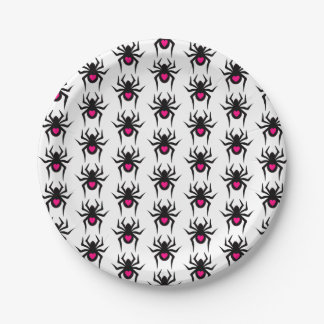 Spider love paper plate