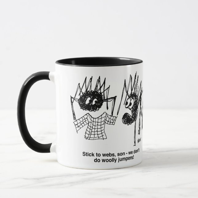 Spider Makes a Jumper Instead of a Web Mug (Left)