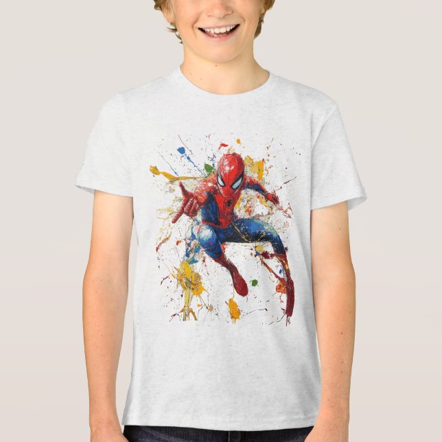 Spider man Tri-Blend shirt (Front)