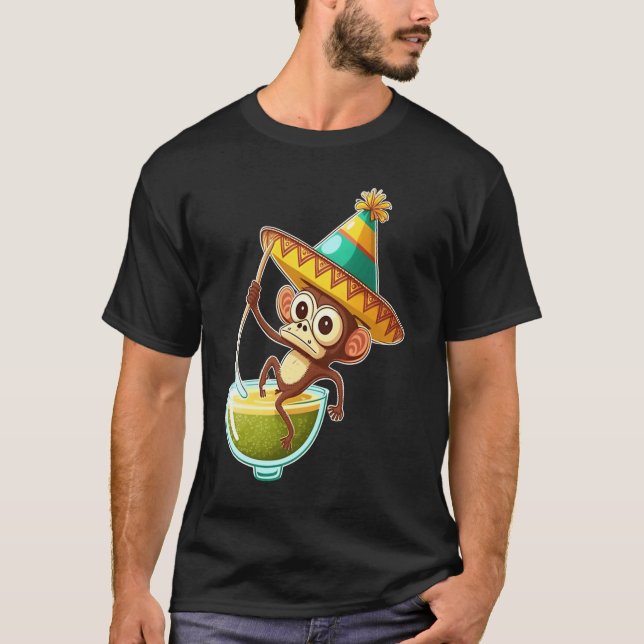 Spider Monkey Animal  Spider Monkey Floating on A T-Shirt (Front)
