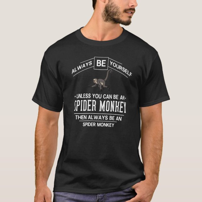 Spider Monkey Cute Animal T-Shirt (Front)