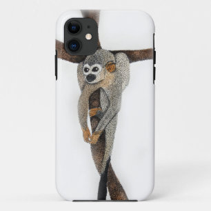 spider monkey pen art iPhone 11 case