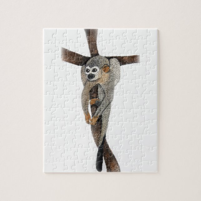 spider monkey pen art hand drawn jigsaw puzzle (Vertical)