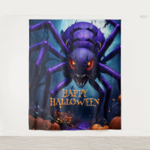 Spider Monster Halloween Backdrop