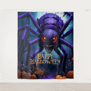 Spider Monster Halloween Backdrop Tapestry