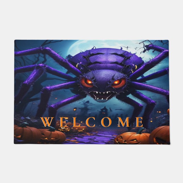 Spider Monster Halloween Doormat (Front)