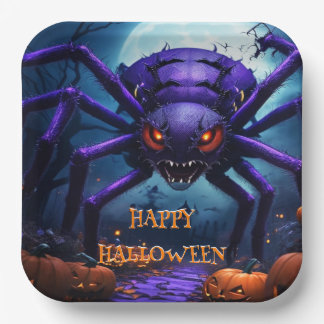 Spider Monster Paper Plate
