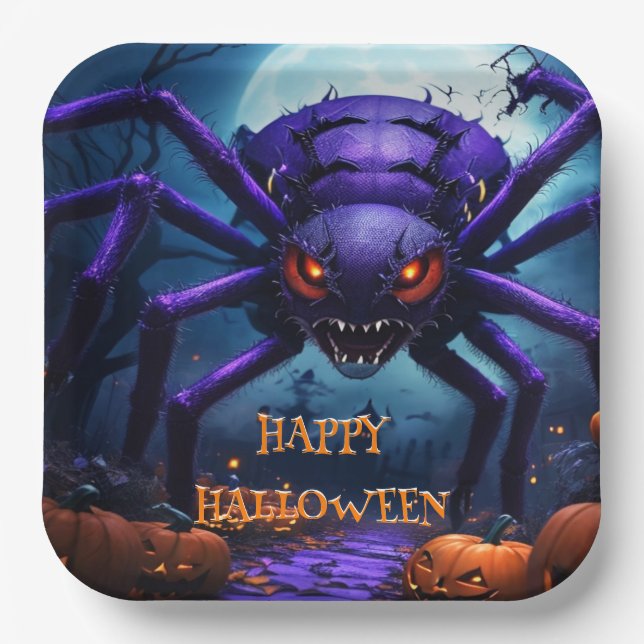 Spider Monster Paper Plate (Front)