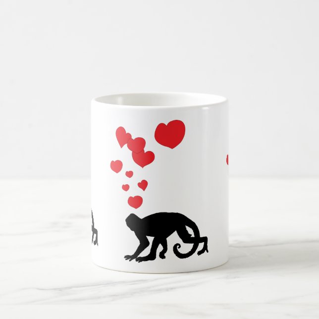 Spider Munkey in Love Coffee Mug (Center)