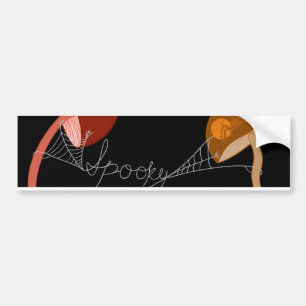 Spider mushroom bumper sticker