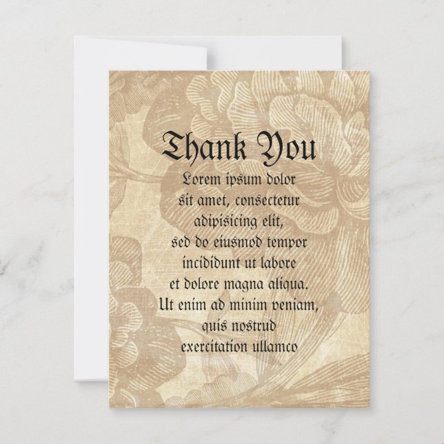 Spider On Flower Thank You Card (Front)