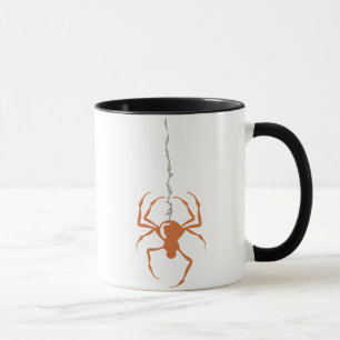 Spider on Strand (Orange) Mugs