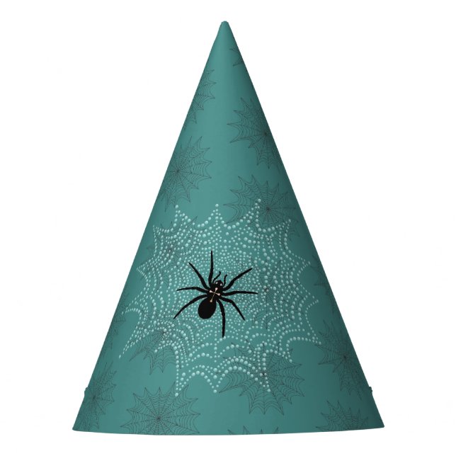 spider on the network party hat (Front)