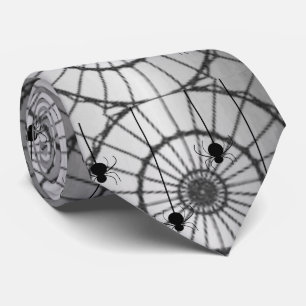 Spider on Web Tie-Grey Tie