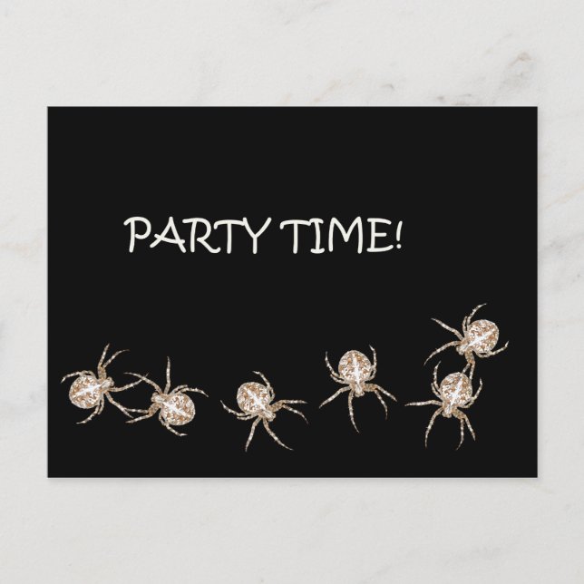 Spider Party Time Postcard (Front)