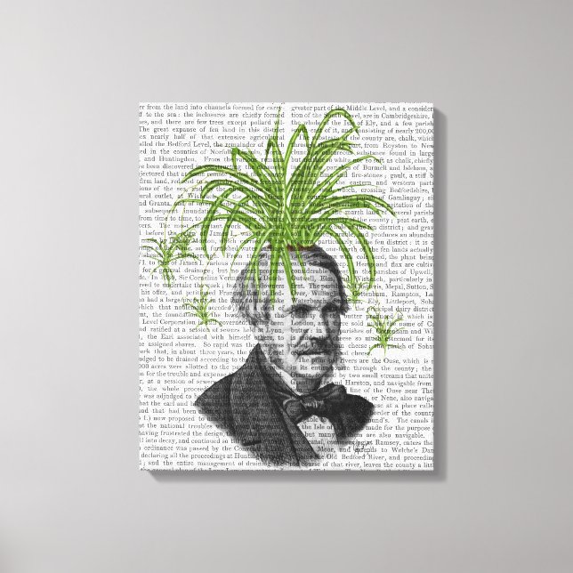 Spider Plant Head Canvas Print (Front)