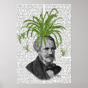 Spider Plant Head Poster