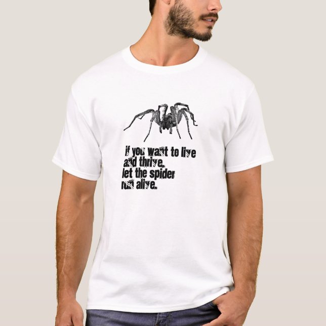 Spider quote proverb design T-Shirt (Front)