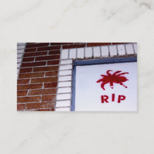 spider r.i.p. stencil business card