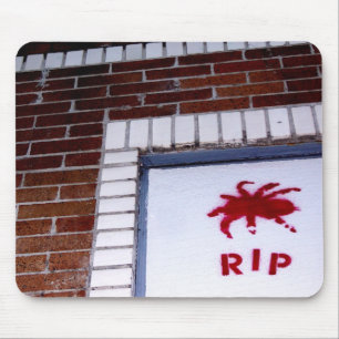 spider r.i.p. stencil mouse mat