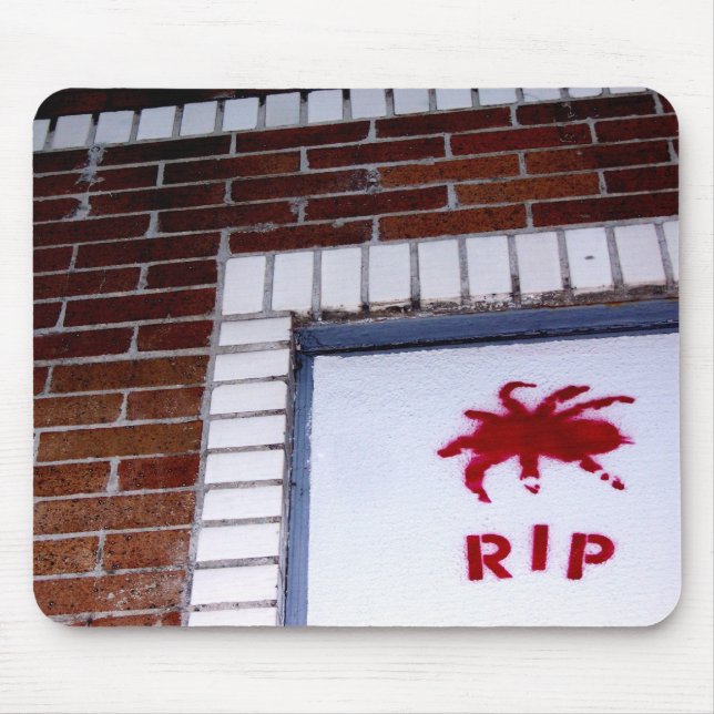 spider r.i.p. stencil mouse mat (Front)