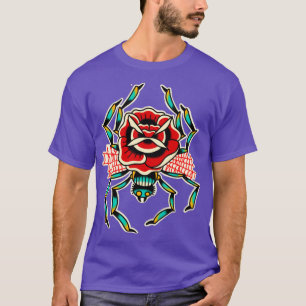 Spider rose traditional tattoo T-Shirt