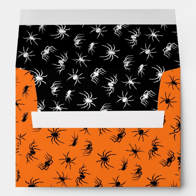 Spider Silhouettes Pattern Envelope (Back (Bottom))