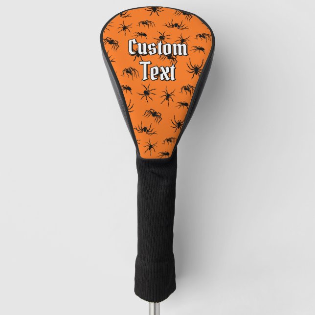 Spider Silhouettes Pattern Golf Head Cover (Front)