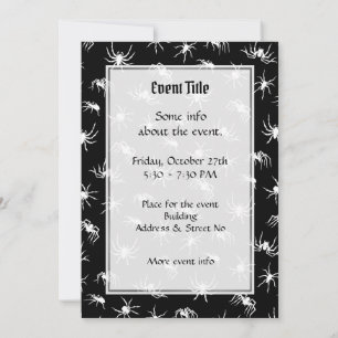 Spider Silhouettes Pattern Invitation