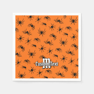Spider Silhouettes Pattern Napkin