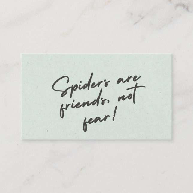 Spider Spirit – Bold Nature-Inspired Design Watch Business Card (Front)