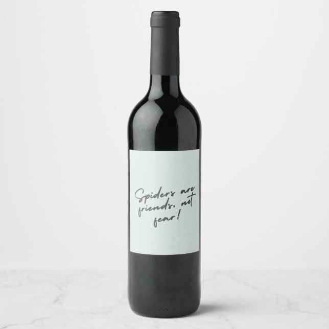 Spider Spirit – Bold Nature-Inspired Design Watch Wine Label (Front)