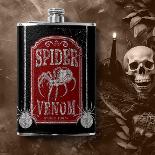 Spider Venom Glitter Halloween  Hip Flask