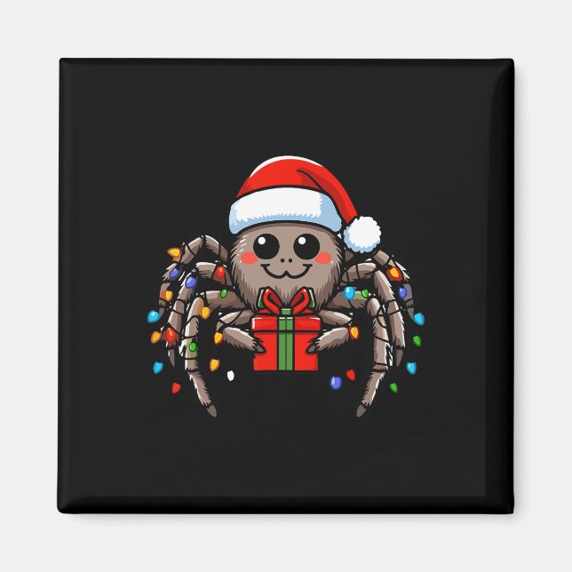 Spider Wearing Santa Hat Christmas Xmas Pyjamas  Magnet (Front)