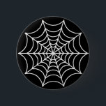 Spider Web 6 Cm Round Badge<br><div class="desc">Spider web pin button.  Background colour can be customised.</div>