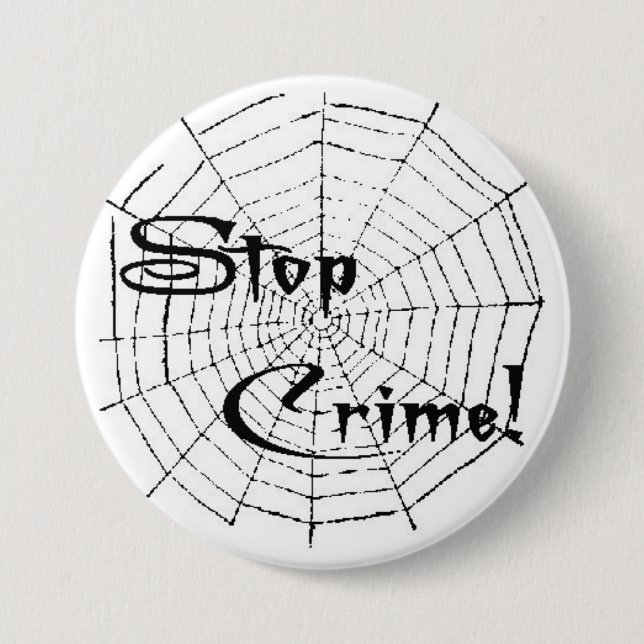 Spider web 7.5 cm round badge (Front)