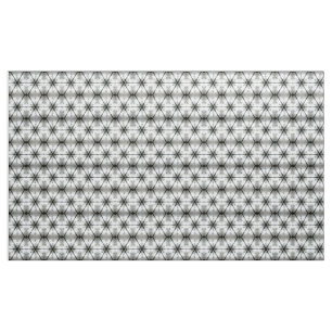 Spider Web Abstract Black and White Tablecloth Fabric