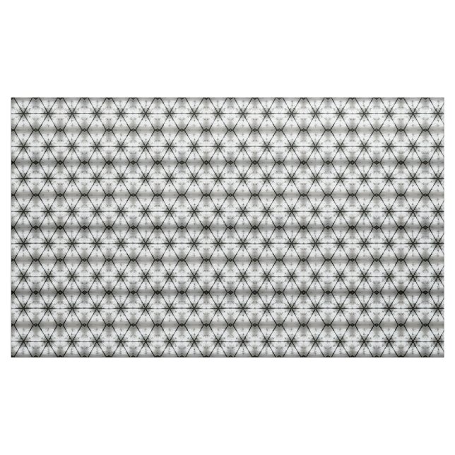 Spider Web Abstract Black and White Tablecloth Fabric (Yard)