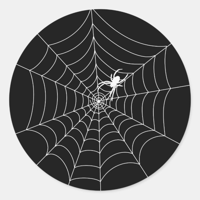 Spider Web Classic Round Sticker (Front)