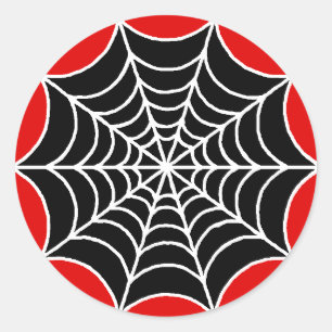 Spider Web Classic Round Sticker