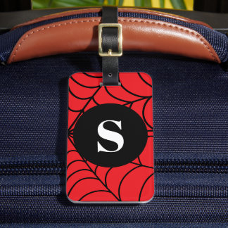 Spider Web Custom Personalised Initial Add Name Luggage Tag