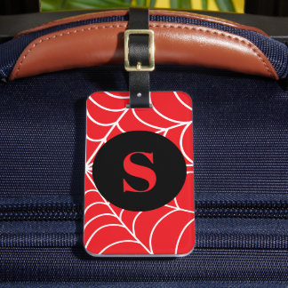 Spider Web Custom Personalised Initial Add Name Luggage Tag