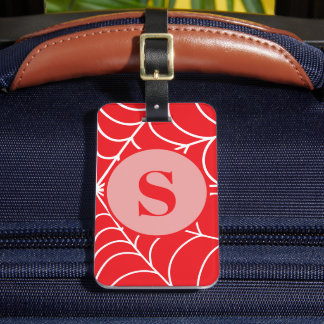 Spider Web Custom Personalised Initial Add Name Luggage Tag