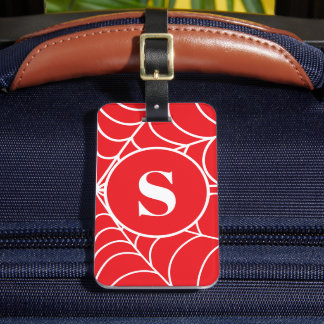 Spider Web Custom Personalised Initial Add Name Luggage Tag