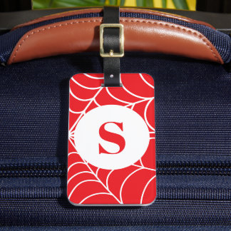 Spider Web Custom Personalised Initial Add Name Luggage Tag