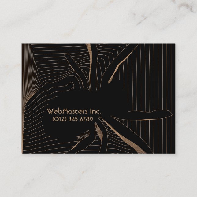 spider web design IT engineer business card (Front)