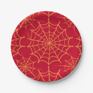 Spider web design paper plate