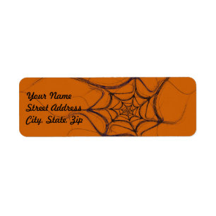 Spider Web Fract Background Return Address Sticker