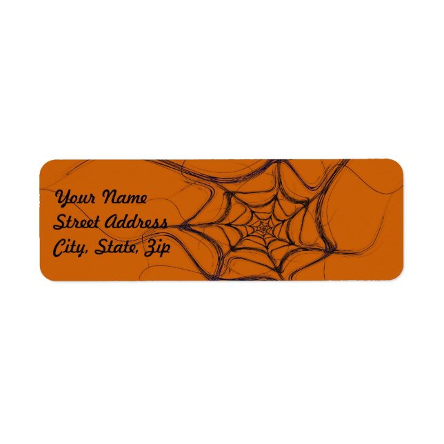 Spider Web Fract Background Return Address Sticker (Front)