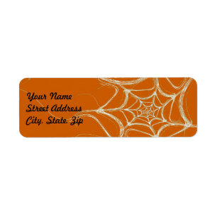 Spider Web Fract Background Return Address Sticker